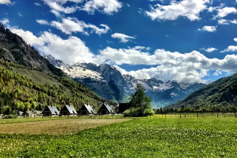 Dorf in Valbona Albanien
