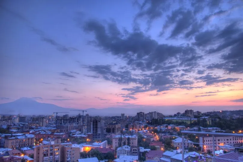 Blick über Yerevan in Armenien