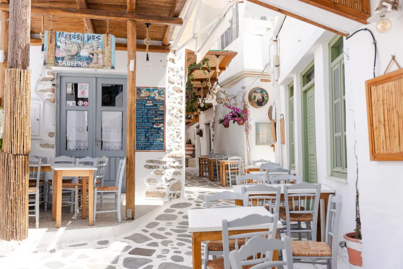 Griekenland, Naxos, taverna