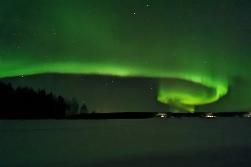 Finnland Polarlicher Winter