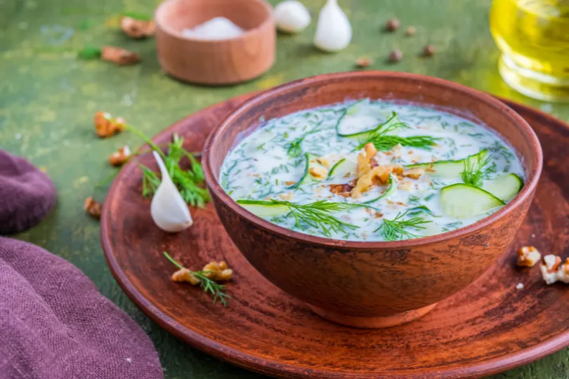 Traditionelle Kaltsuppe in Bulgarien 