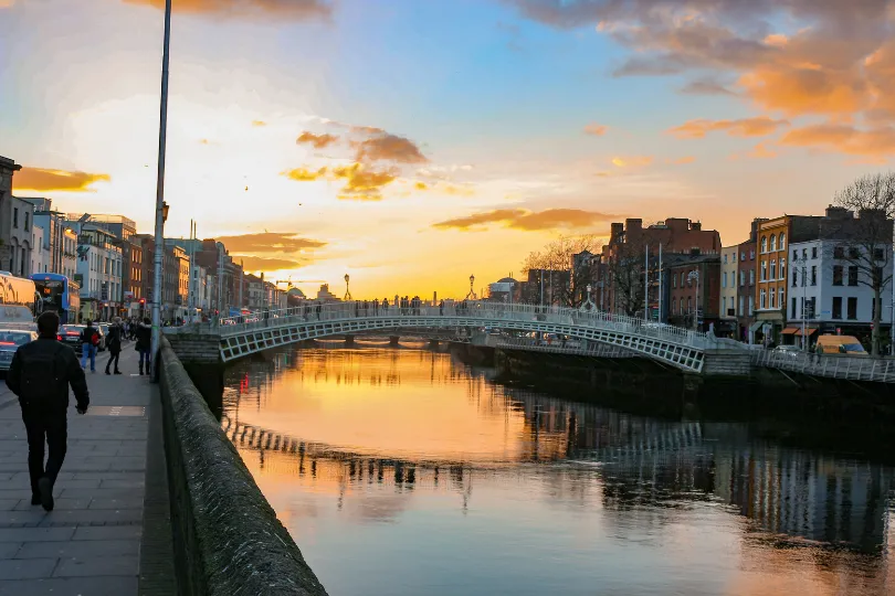 Irland Dublin Sonnenuntergang