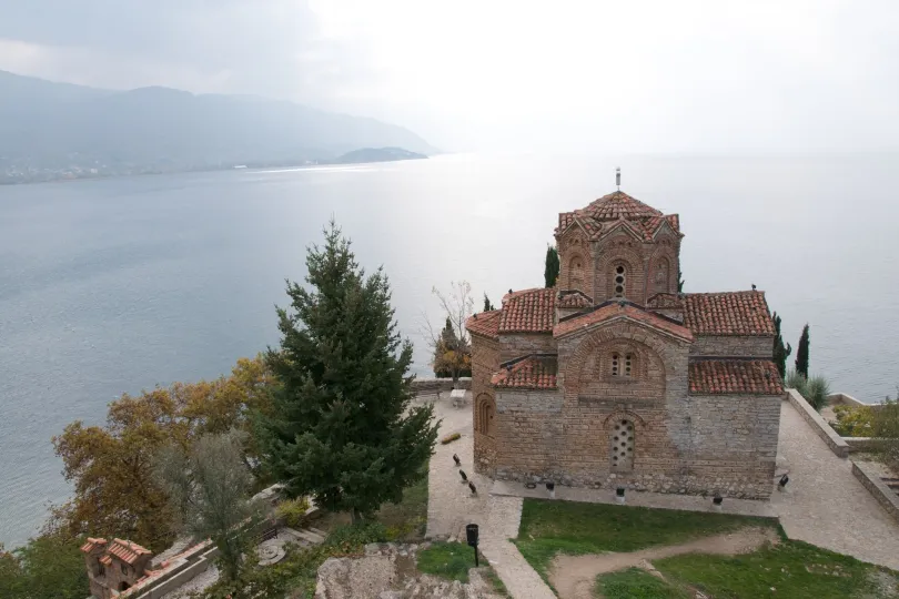 Sehenswürdigkeiten Nordmazedonien - Kloster in Ohrid am See.