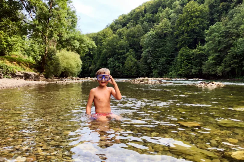 Slowenien Fluss Kind