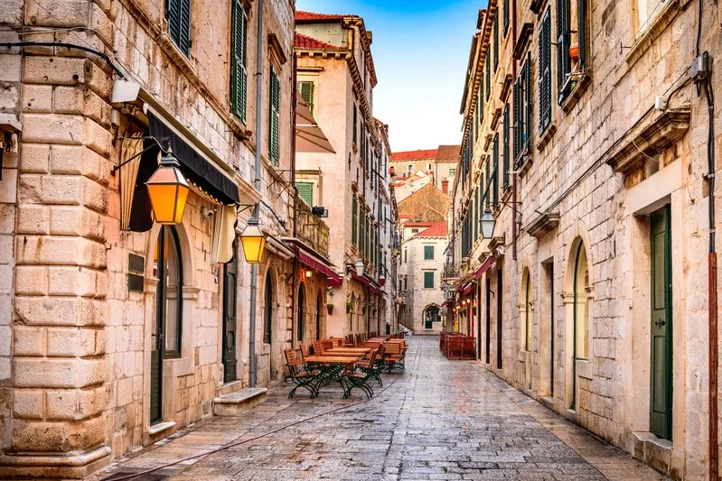 Eine Straße in Dubrovnik.