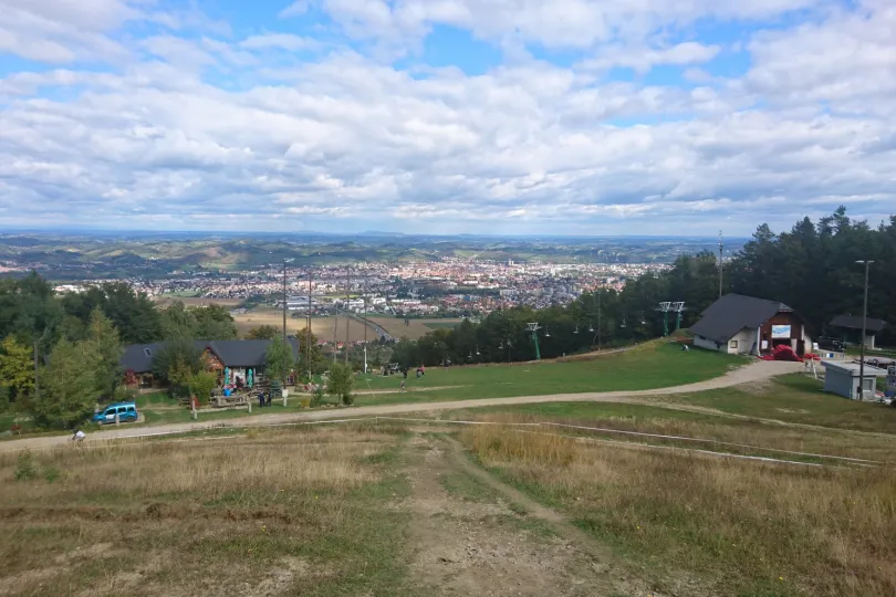 Weitaussicht auf Maribor Stadt, Slowenien.