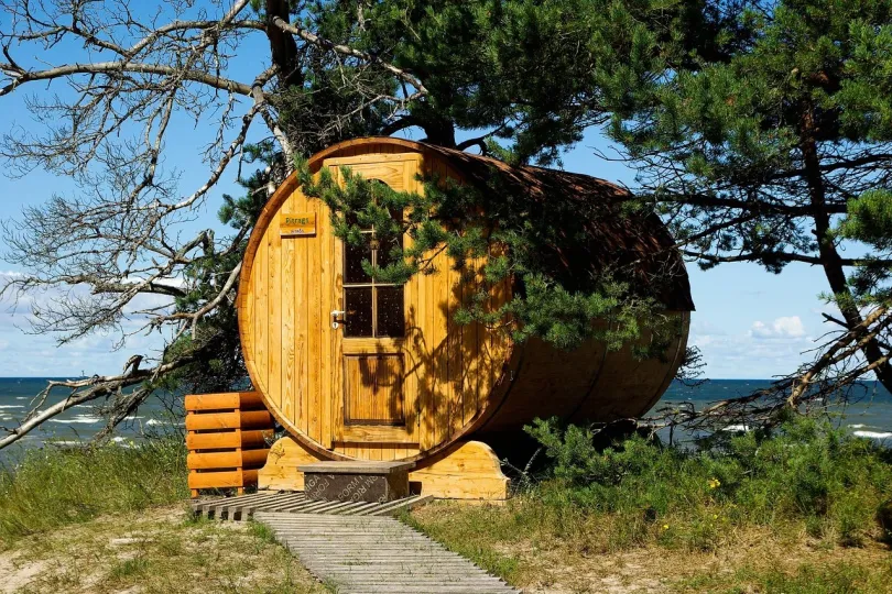 Sauna Holzhaus in Estland.