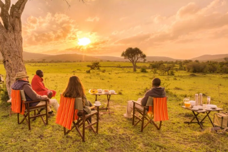 Sundowner in Afrika.