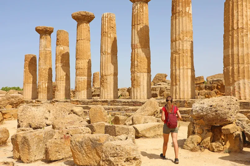 Archäologische Stätte des Agrigento Tempels, Sizilien.