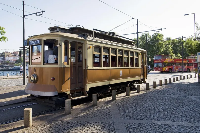 Straßenbahn in Porto.
