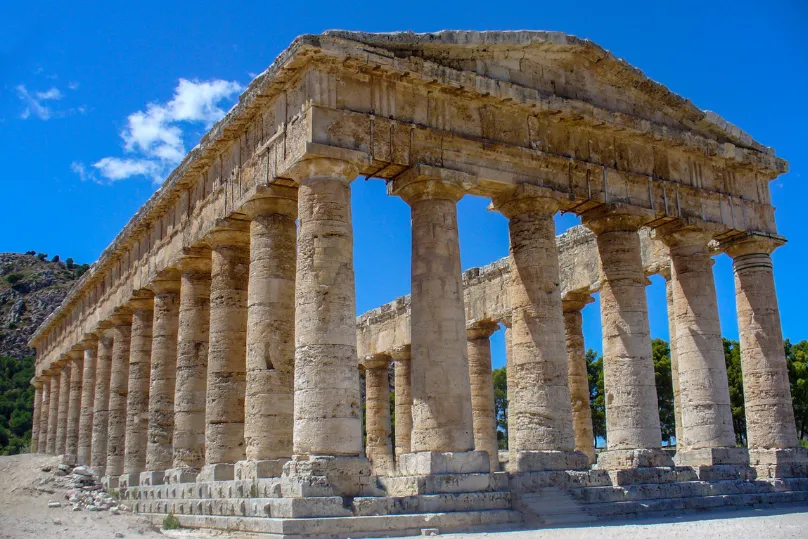 Archäologische Stätte Segesta Tempel, Sizilien.