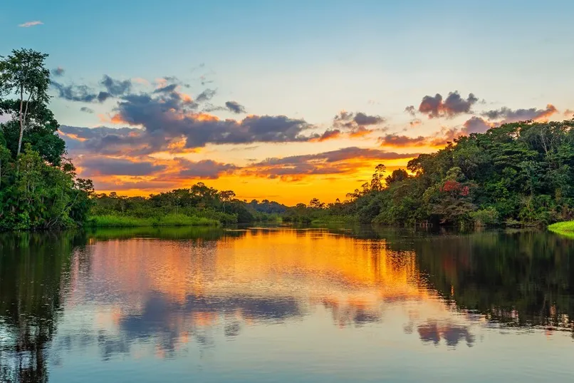 Sonnenuntergang, Suriname.