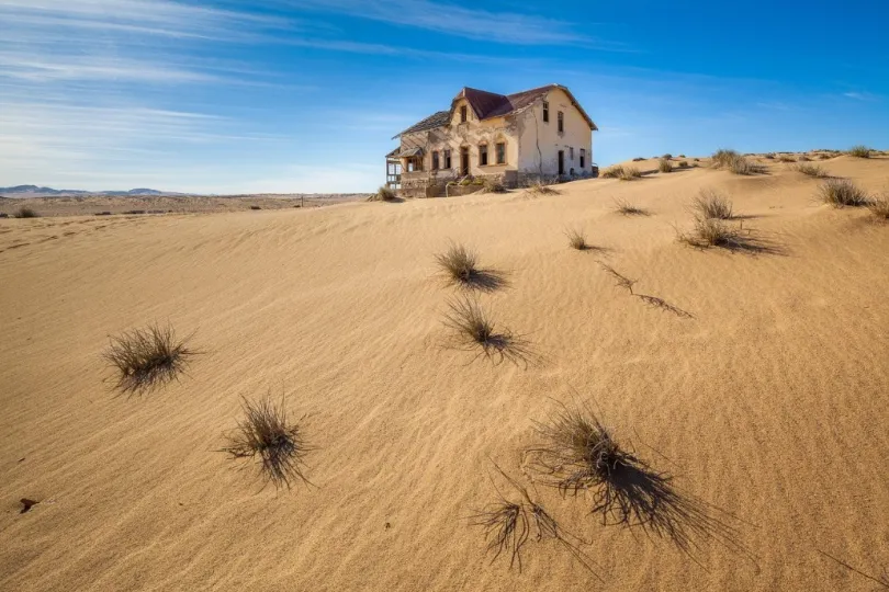 Geistadt in der Wüster in Kolmanskop, Namibia.