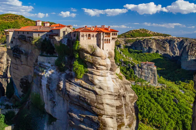 Kirche auf dem Felsen in Meteora, Griechenland.