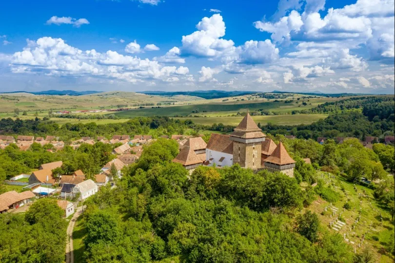 viscri stadt aussicht.
