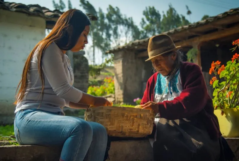 Kultur am Amazonas in Ecuador.