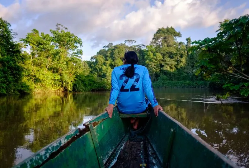 Kanutour am Amazonas in Ecuador.