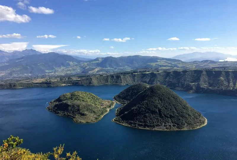 Lagune Cuicocha in Ecuador.