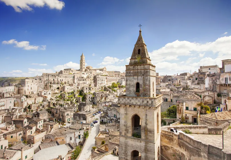 Die Altstadt Matera, in Apulien, Italien.