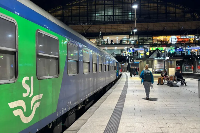 Der Nachtzug nach Stockholm Schweden.