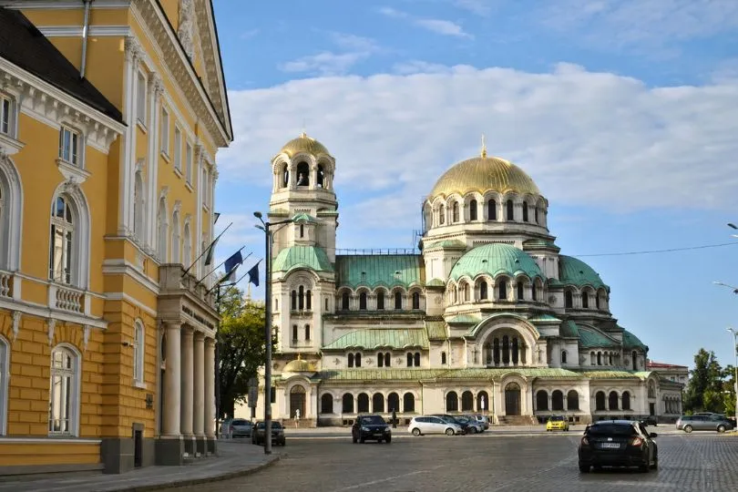 Die beeindruckende Kathedrale in Sofia, Hauptstadt Bulgariens.
