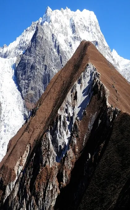 Blick auf die Gipfel im Himalaya