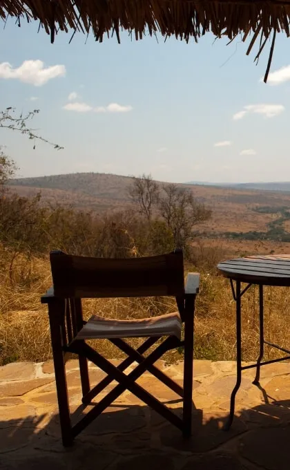 Weiter Ausblick von der Lodge in Tansania