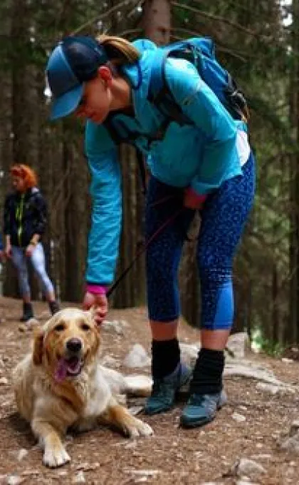 Wanderer auf dem Wanderurlaub in Rumänien
