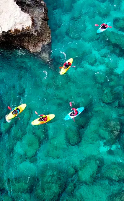 Kayaking auf Zypern.