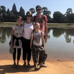Gabi und ihre Familie bei Ihrer Reise nach Kambodscha