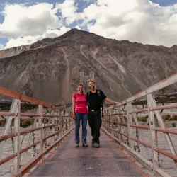 Natascha und ihr Freund in Ladakh