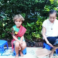 Anas auf dem Markt in Laos