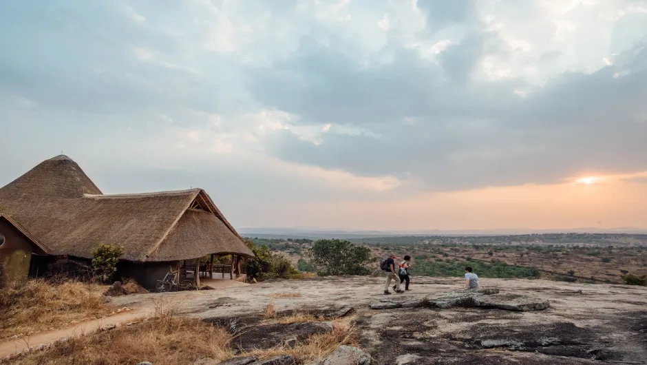 Aussicht auf den Rwakobo Rock in Uganda