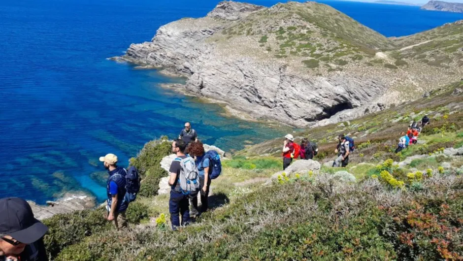 Wanderer auf der Wanderreise in Sardinien