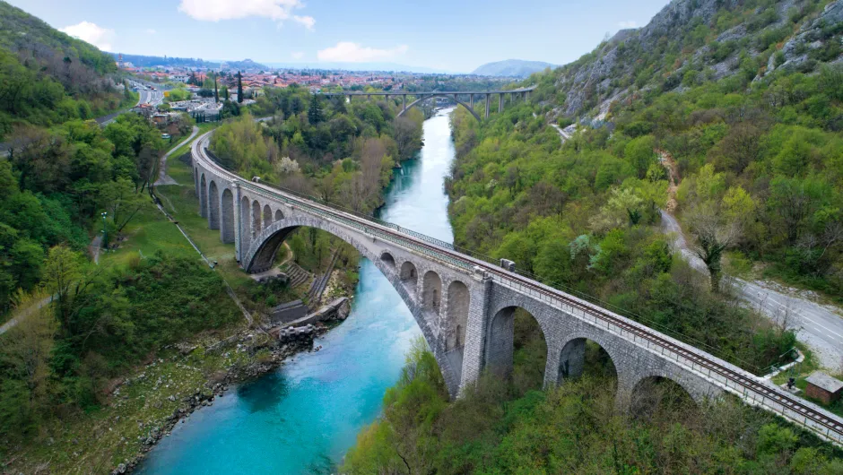 Brug Soca rivier Slovenië