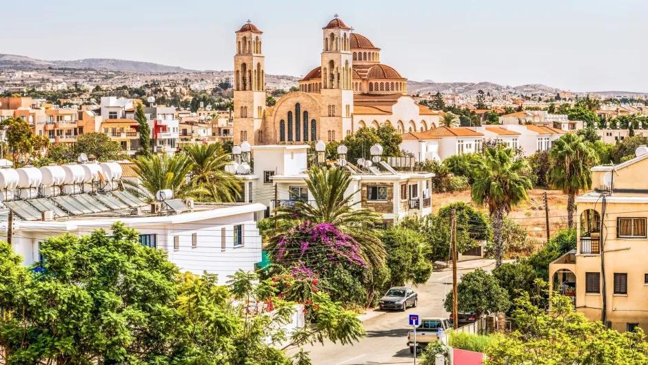 Zypern Familienreise, große Stadt Paphos, Zypern.