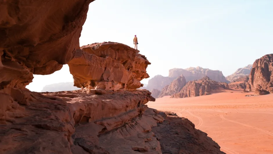Wüstenlandschaft in Jordanien.