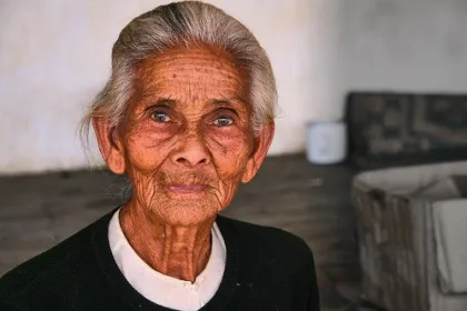 Das Porträt einer Frau in Myanmar