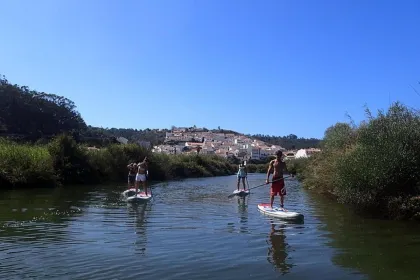 Paddling in Portugal.