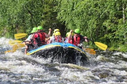 Rafting, Finnland.