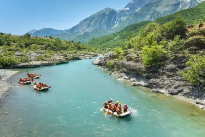 Rafting in Albanien.
