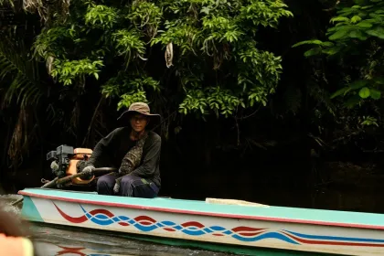 Bootfahrt auf Kampot river.