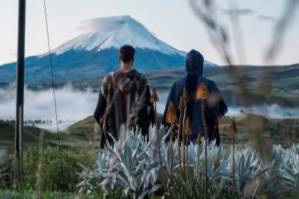 Wandern am Chimborazo in Ecuador.