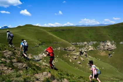 Wandern in den Drakensbergen.