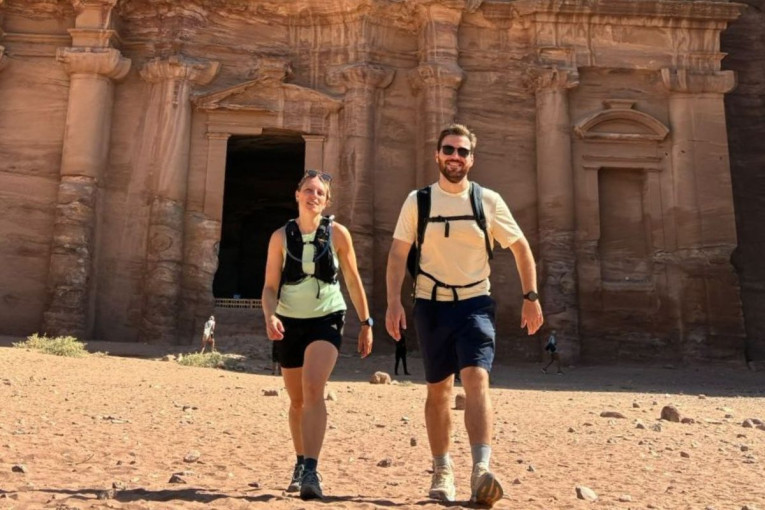 Freya en Pieter in Jordanië.