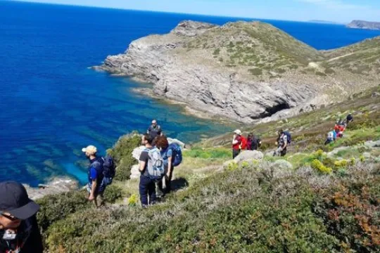 Wanderer auf der Wanderrerise in Sardinien