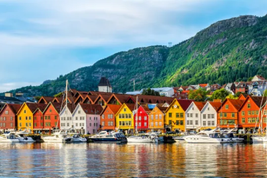 Hafen in Bergen Norwegen