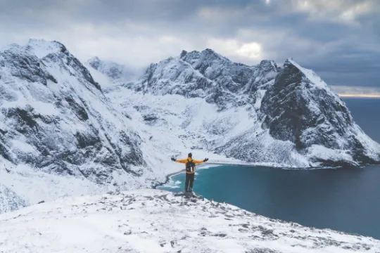 Norwegen Lofoten berg 